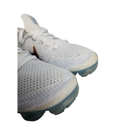 Nike Vapormax Flyknit Explorer Women's Sz 7 White Blue Running Shoes Athleisure - Picture 10 of 12